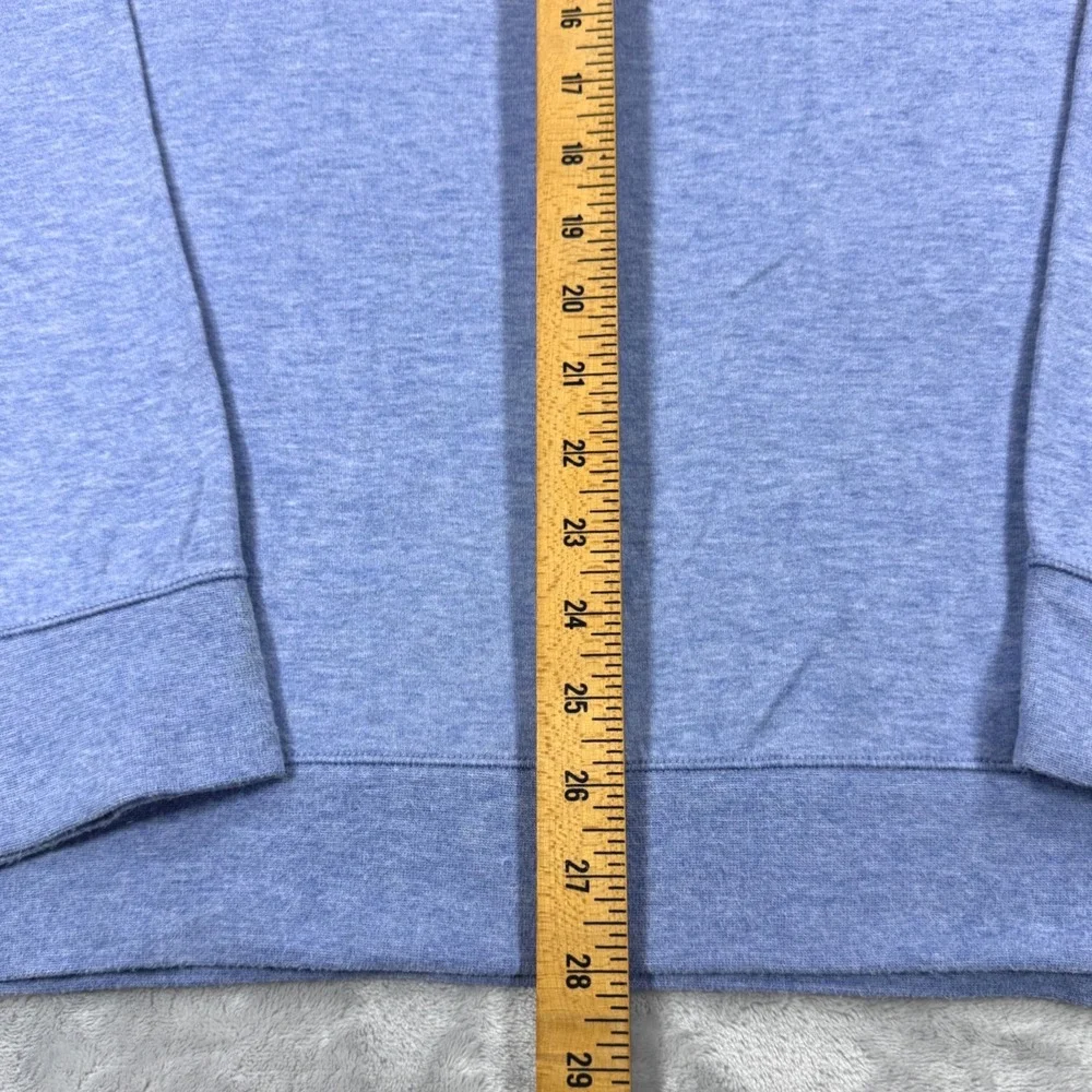 POLO RALPH LAUREN Performance 1/4 Zip Pullover Mens XL Blue Heathered Boxy